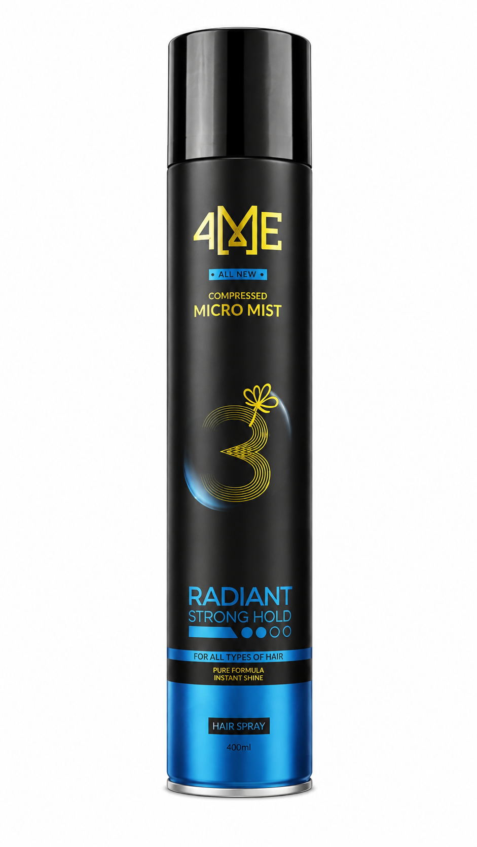 4ME Radiant Strong Hold Hair Spray 400ml