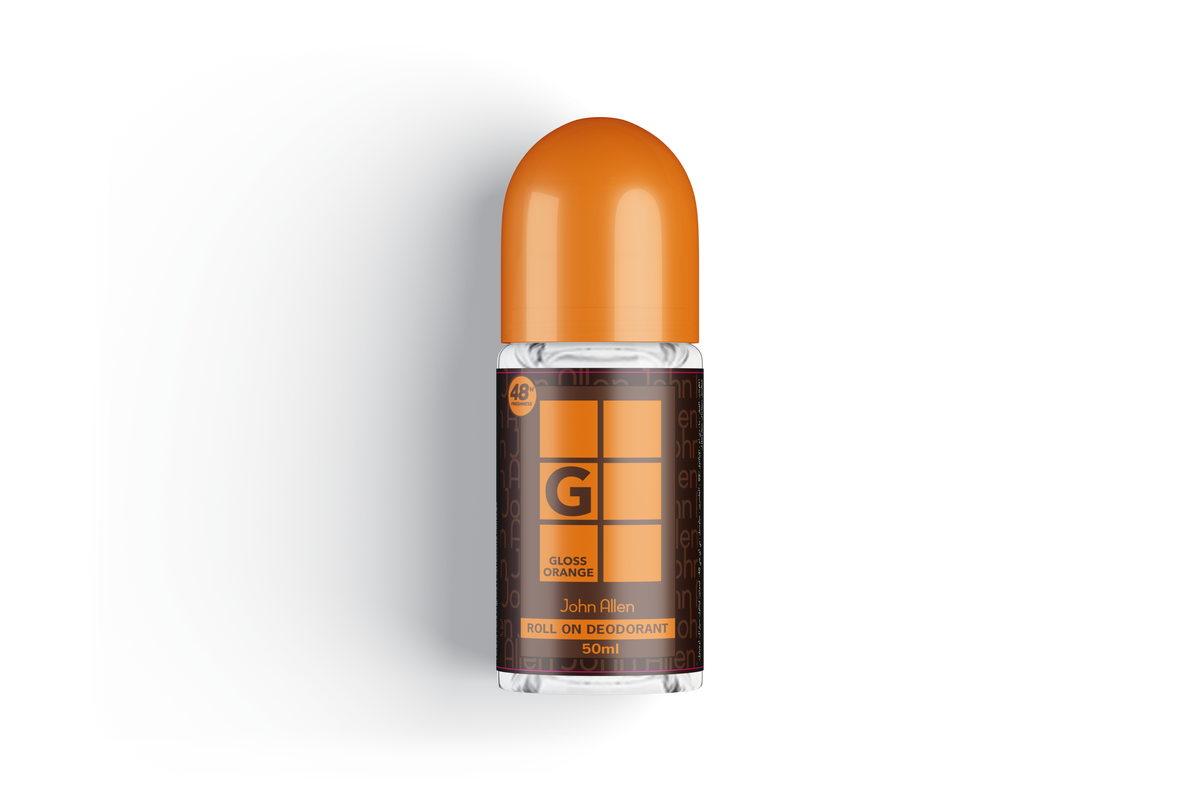 Gloss Orange - John Allen Men Roll On Deodorant - 50ml